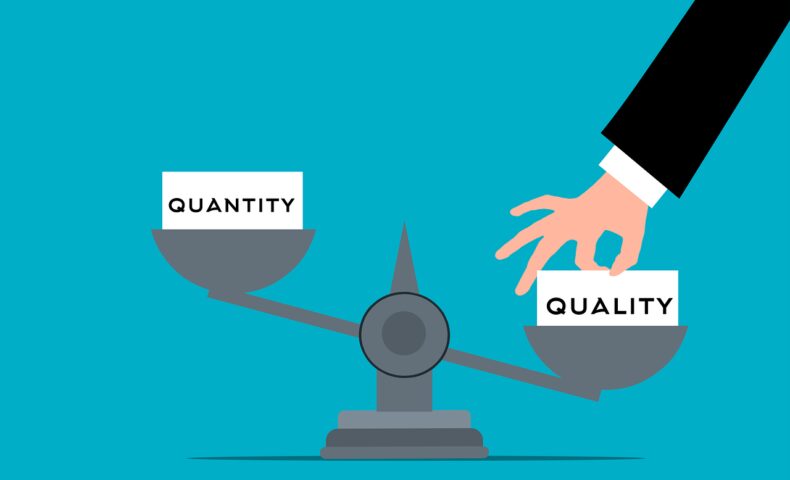quality, quantity, balance